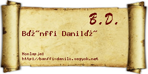 Bánffi Daniló névjegykártya